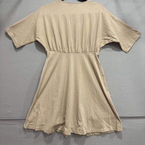 ASOS DESIGN Dress Womens Small Button Front Tea Casual V Neck Short Sleeve - Picture 6 of 11